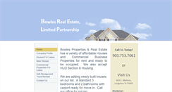 Desktop Screenshot of bowlesrealestate.com